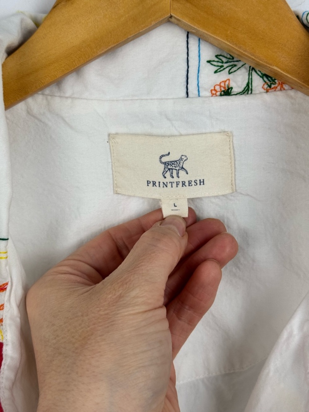 Printfresh Seed Packets Sleep Shirt Cloud Organic Cotton Button Down Nightgown L - Picture 14 of 16